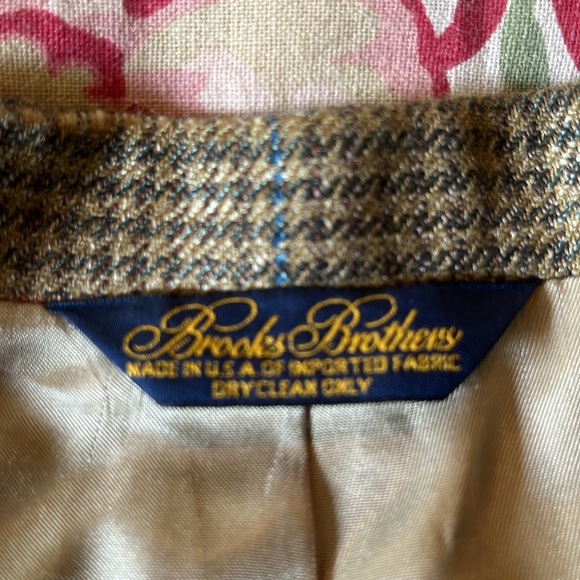 Vtg BROOKS BROTHERS Size 42R Plaid Sportcoat Silk/Cashmere Blend Timeless Pteppy - Picture 7 of 15
